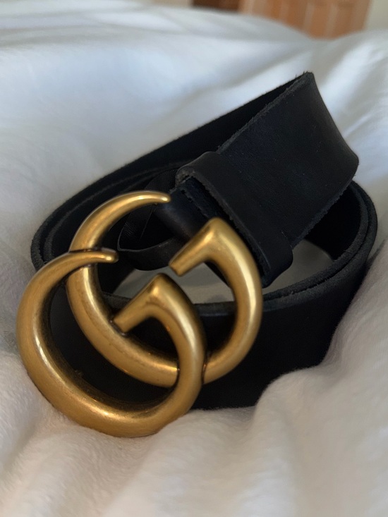 Gucci Accessories - Authentic Gucci GG Marmont Wide Belt – Black Leather Size 95/38 – Made in Italy